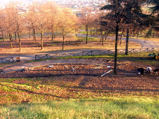 I lavori al Giardino della Luna