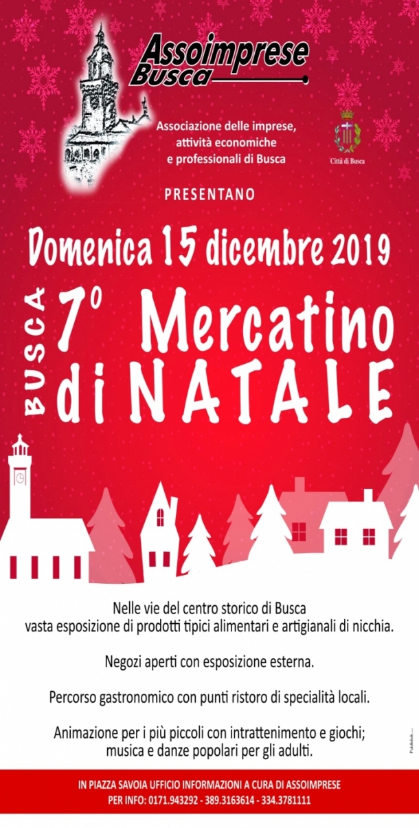 Domencia prossima, 15 dicembre, il centrocittà ospiterà il settimo Mercatino di Natale Domencia prossima, 15 dicembre, il centrocittà ospiterà il settimo Mercatino di Natale