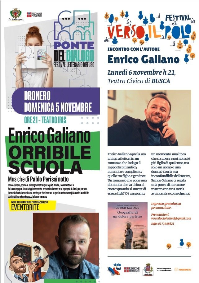Verso il Polo: Enrico Galliano a Busca il 6 novembre