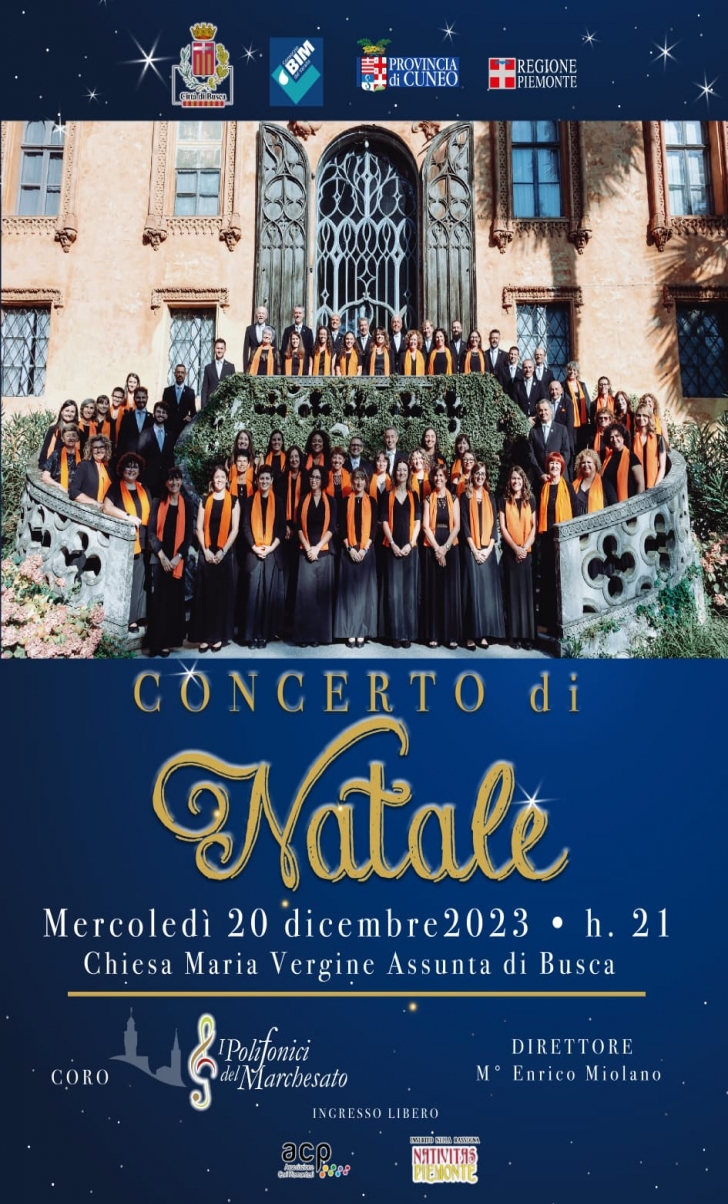 Mercoledì 20 dicembre, il coro saluzzese dei Polifonici del Marchesato terrà il suo concerto natalizio nella chiesa  Maria Vergine Assunta alle ore 21