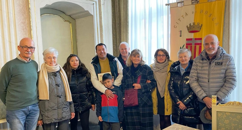 Una famiglia di argentini di origine buschese  in visita in città
