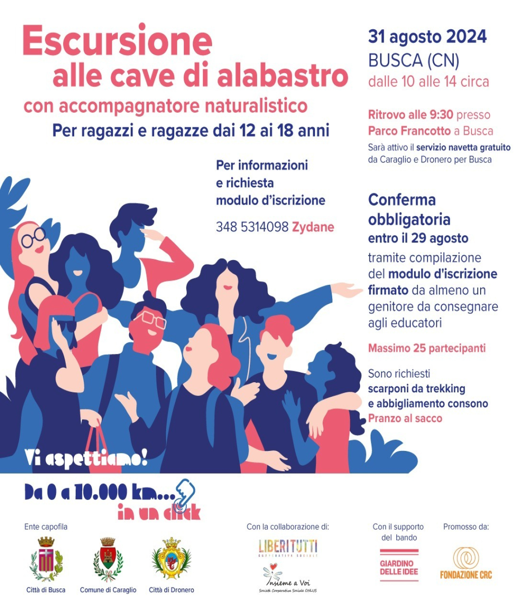 Il 31 agosto visita alle cave di alabastro per i giovani del territorio Busca-Dronero-Caraglio