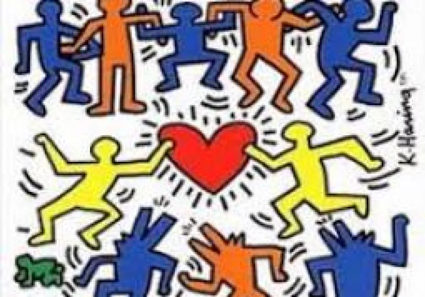 In quest'opera di Keith Haring un'immagine simbolica della pace