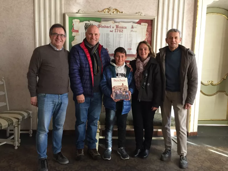 La famiglia argentina ricevuta da sindaco e dal presidente del Comitato del Gemellaggio