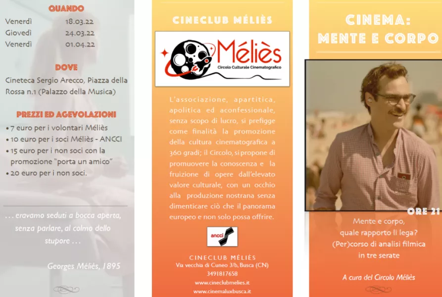 l circolo Méliès propone tre appuntamenti alla cineteca Sergio Arecco venerdì 18 e giovedì 24 marzo e venerdì 1° aprile