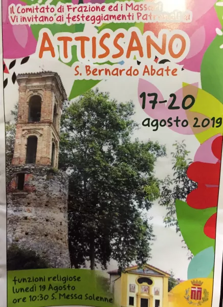 Dal 17 al 20 agosto la festa in frazione Attissano