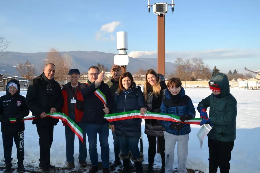 La  stazione meteorologica attiva da pochi giorni nel parco dell’Ingenio è stata inaugurata ieri