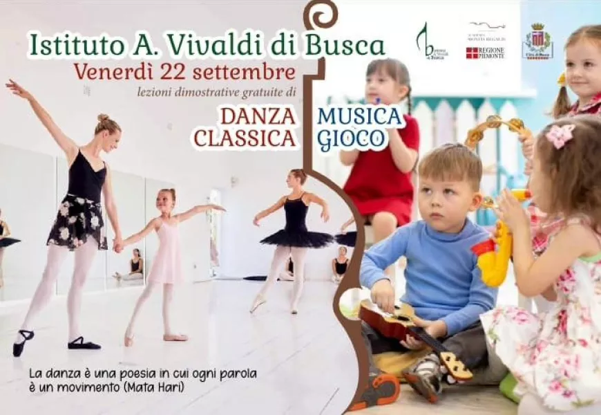  	Danza classica e di musica-gioco: venerdì lezioni dimostrative al Vivaldi