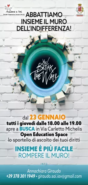 Sportello Ascolto di Diritti progetto Break the wall