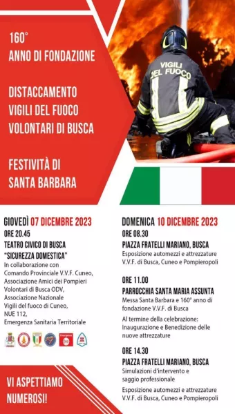 Da 160 anni i Vigili del Fuoco sono presenti a Busca