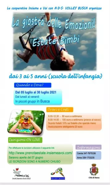 “La giostra delle emozioni”, estate bimbi per i bambini dai 3 ai 5 anni