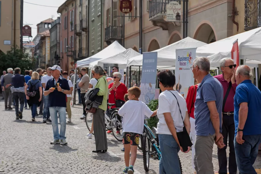 Piazza della Rossa durante un momento della Fiera