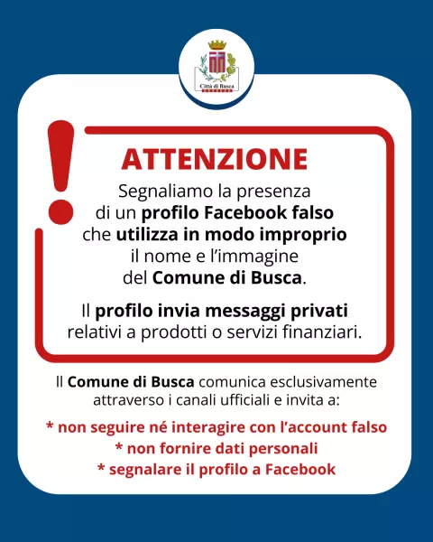 Avviso profilo fake