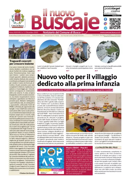 Prima pagina del Buscaje 2025