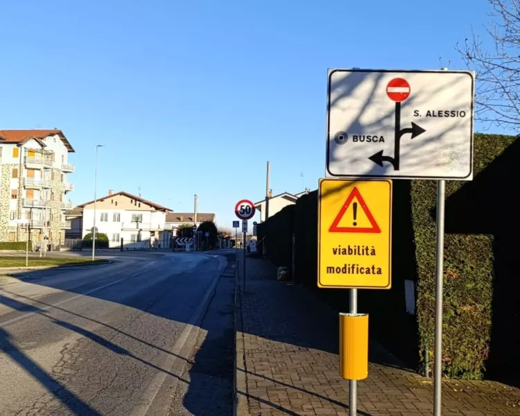 Il tratto della SP24 proveniente da Dronero