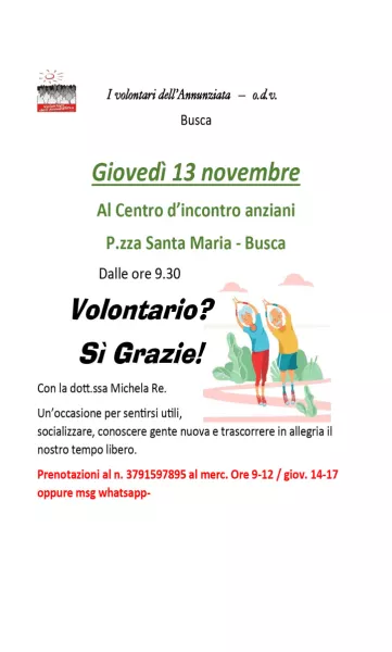locandina volontari