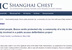 L'articolo compare sulla prestigiosa rivista scientifica cinese “Shanghai Chest”, una importante piattaforma per chirurghi e medici di tutto il mondo, in cui si condividono le ricerche più avanzate