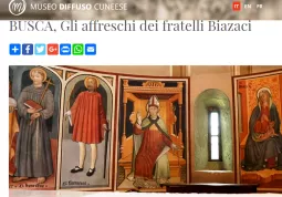 Le cappelle affrescate dal pittori quattrocenteschi Tommaso e Matteo Biazaci sono nel Museo Diffuso del Cuneese