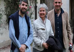Ieri al concerto era presente per la Città l'assessore Diego Bressi, qui con Bruno Raspini e Maria Golzio Bafile