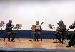 Un momento del concerto del Quintetto Prestige  del Teatro Regio di Torino con Sara Tenaglia primo flauto