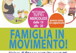 Tutti i mercoledì dalle ore 19 alle 20 nell'area capannoni  un’ora di ginnastica  per tutta la famiglia, con istruttori per adulti e per bambini. Partecipazione gratuita