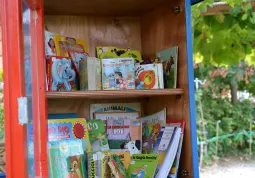 Inaugurazione piccole biblioteche nel Giardino dell'Infinito