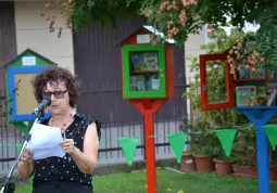 Inaugurazione piccole biblioteche nel Giardino dell'Infinito