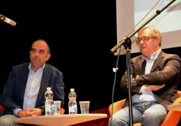 L’assessore alle Attività produttive Diego Bressi e  il sindaco Marco Gallo