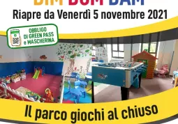 La ludoteca Bim Bum Bam, insieme con il Comune, a cura dell'associazione Crescere riapre alle attività da  venerdì prossimo 5 novembre nella sede in via Carletto Michelis 1