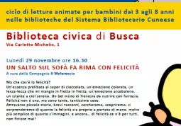 Lunedì  29 novembre in biblioteca lettura animata per bambini