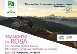 Tramonto in rosa a Valmala per la festa della donna