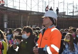 Il direttore del cantiere Claudio Bonaci