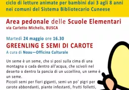 Martedì 24 maggio alle ore 16.30 nell’area pedonale in via Carletto Michelis, di fronte alla biblioteca comunale, appuntamento con 