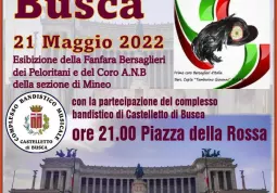 Sabato sera in piazza della Rossa concerto della Fanfara dei Bersaglieri dei Peloritani e del complesso bandistico di Castelletto di Busca