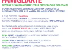 Il 28 maggio, dalle ore 15 alle 18 nel giardino dell'Infinito la nuova iniziativa de Il cerchio allargato: si potrà esprimere la propria creatività sul tema della famiglia