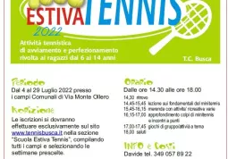 Dal 4 al 29 luglio la scuola tennis estiva