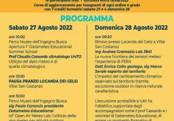 Il 27 e il 28 agosto il primo  Datameteo educational summer school dal titolo 