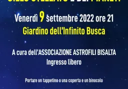 Venerdì si osservano le stelle dal giardino dell'Infinito