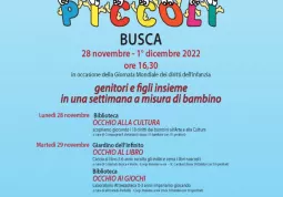 Per il progetto cultura 0/6, da lunedì 28 novembre a giovedì 1° dicembre dalle ore 16,30 diversi luoghi cittadini accoglieranno laboratori, giochi e momenti dedicati a genitori e figli con attività pensate per questa fascia di età