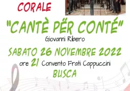 Si terrà sabato prossimo, 26 novembre, alle ore 21 nel convento dei frati Cappuccini (via mons. Ossola) la decima rassegna corale Canté per conté
