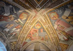 La cappella di San Sebastiano con i dipinti del Fratelli Biazaci, artisti buschesi operanti in Piemonte e Liguria a fine Quattrocento