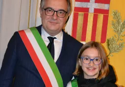 La sindaca jr Giulia Ferrara con il sindaco Marco Gallo