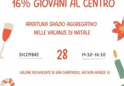 Domenica 28 dicembre festa di Natale dalle ore 14,30 alle 16,30 nel salone polivalente di san Chiaffredo 