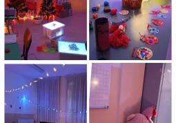 La nuova aula multisensoriale della scuola primaria  ha un'ambientazione natalizia