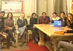 Una riunione operativa dei principali partner del progetto nella palazzo comunale di Busca, ente capofila