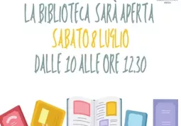 La Biblioteca Civica  sarà aperta in via straordinaria sabato prosimo,  8 luglio,  dalle ore  10 alle 12.30