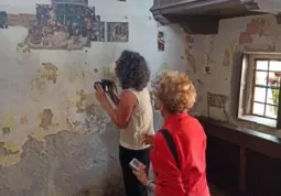 Un momento dei restauri 