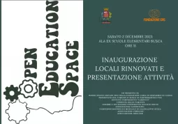 Sabato 2 dicembre nella ex scuola elementare l’inaugurazione dell'Open education space 