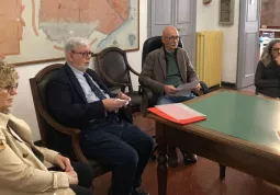 L’assessore Ezio Donadio ha incontrato nel palazzo comunale di Albenga la sua collega Marta Gaia, lo studioso Riccardo Badino e i rappresentanti della curia vescovile di Imperia