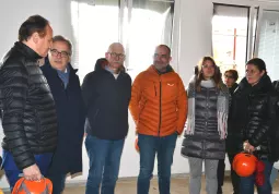 Il presidente della Regione Alberto Cirio, il sindaco Marco Gallo e gli assessori Ezio Donadio, Diego Bressi, Beatrice Aimar, Lucia Rosso